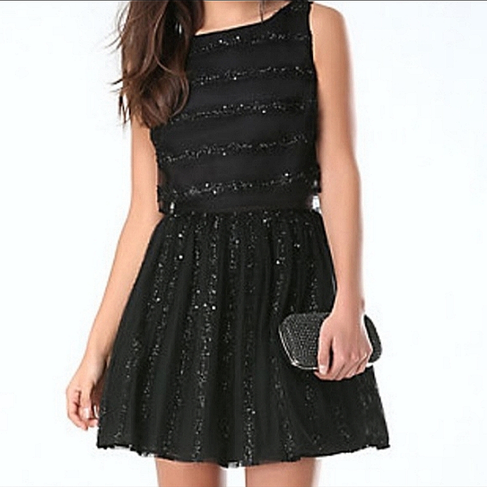Bebe sequin black dress brand new 00
